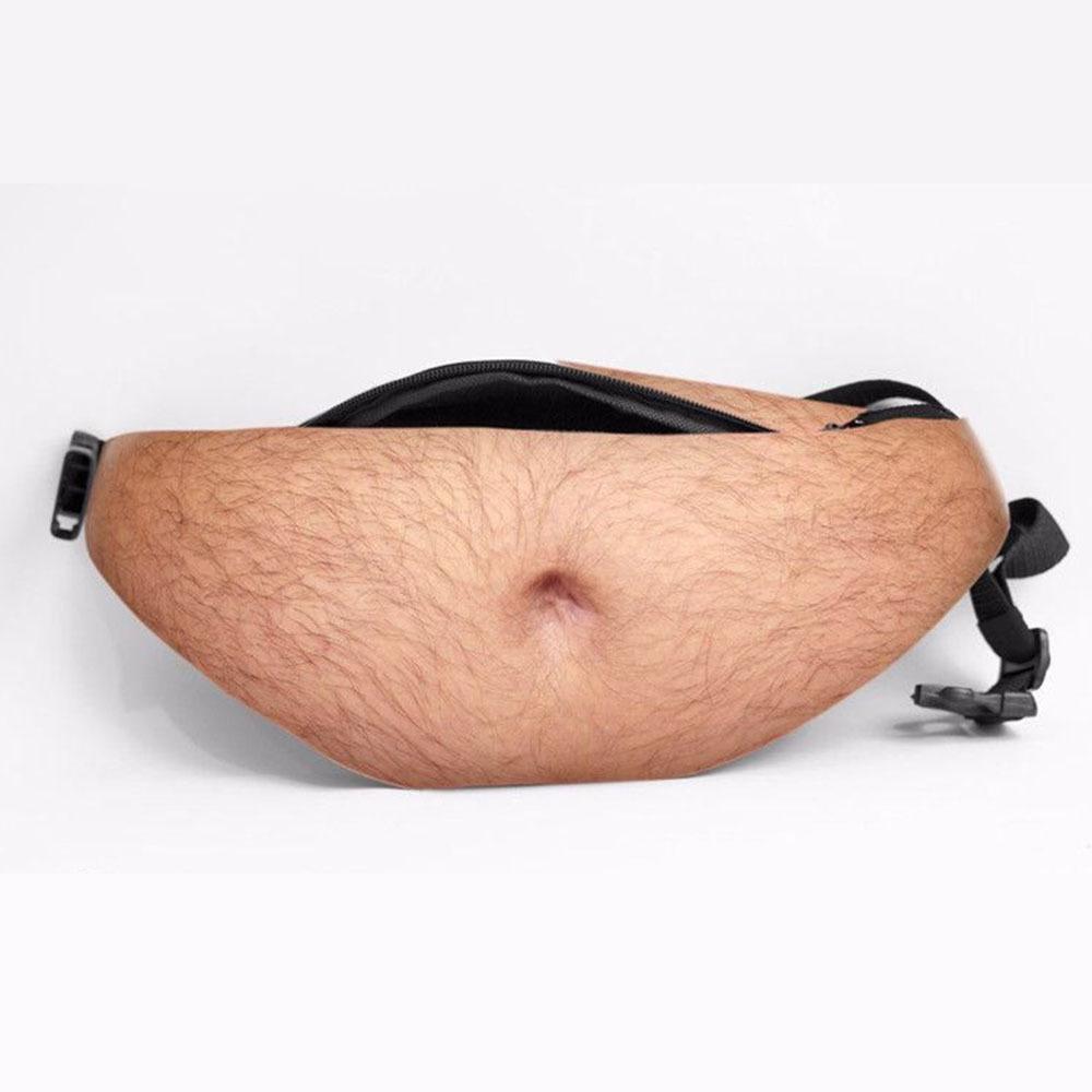 Bolsa de cintura de couro artificial Beer Barriga - Bolsa de moedas antiassédio