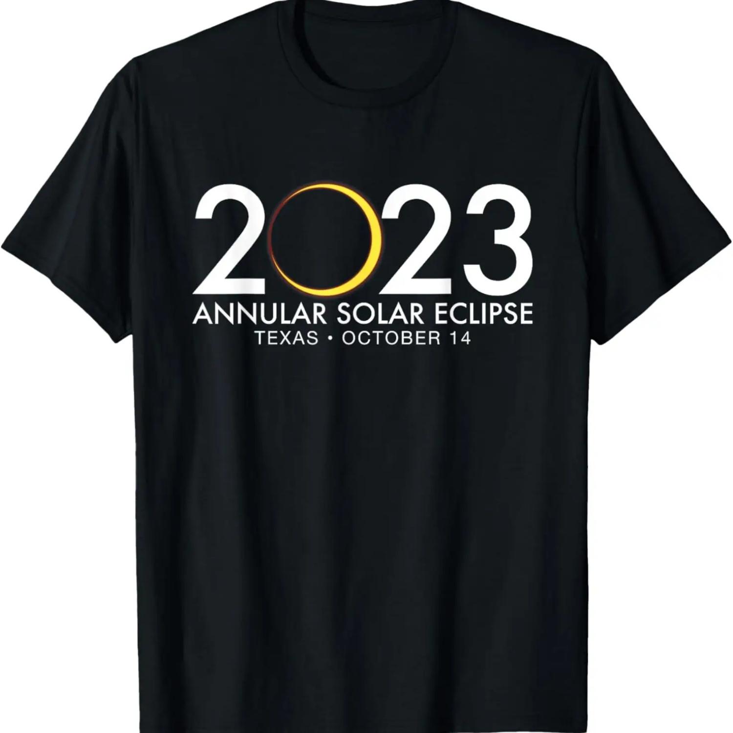 

Annular Solar Eclipse 2023 October 14 Texas T-Shirt S чёрный