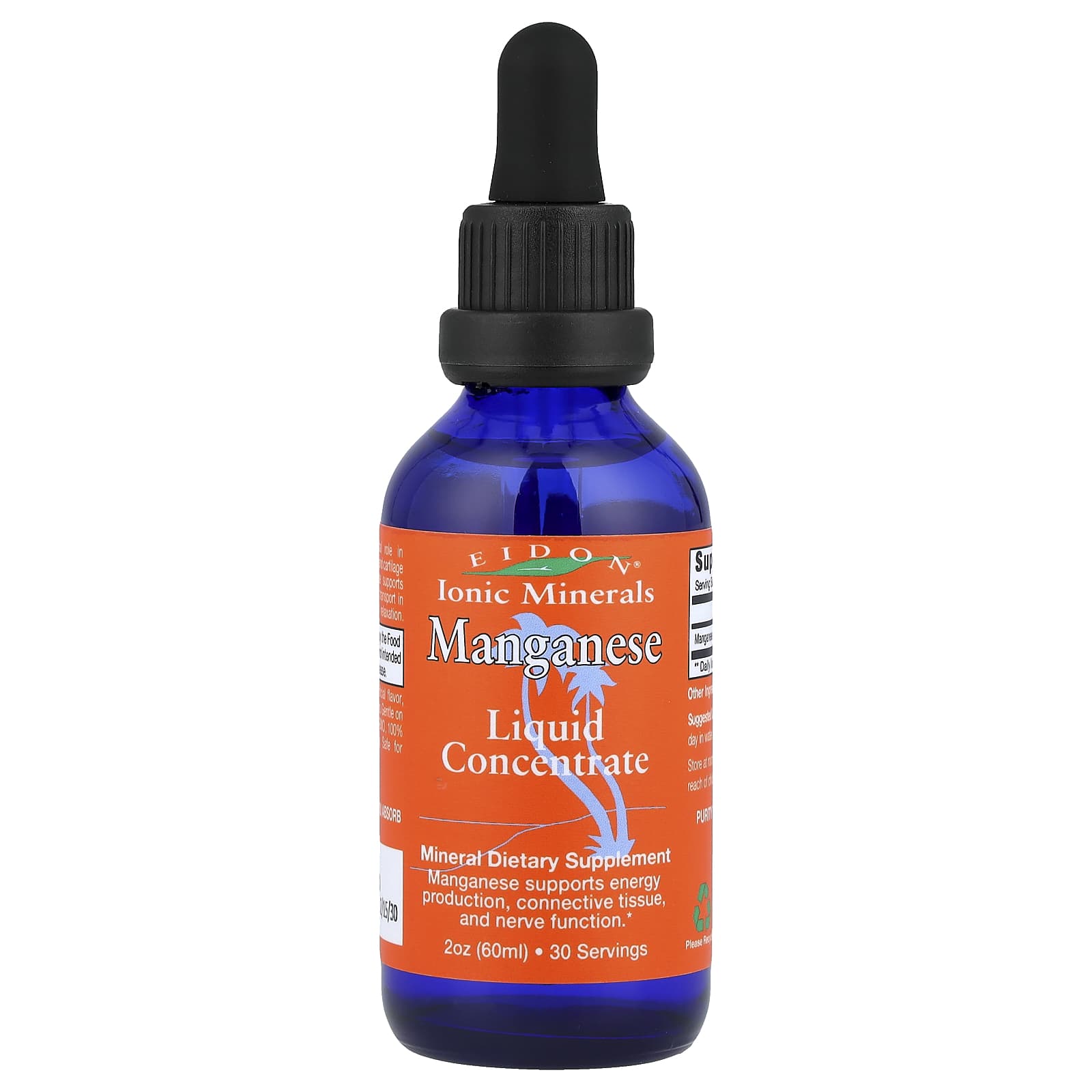 

Eidon Ionic Minerals, Manganese, Liquid Concentrate, 60 ml (2 oz)
