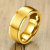 Vnox Rotatable Spinner Ring For Men Women,6/8mm Solid Glossy Matte Wedding Band,Basic Simple Casual Classic Retro Fraternal Ring