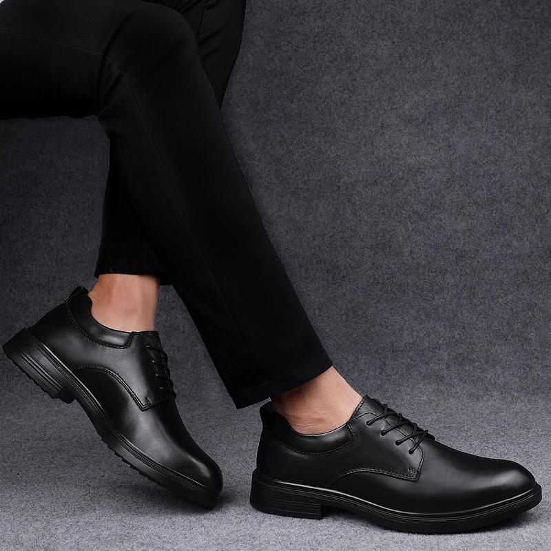 Tamanho Grande Couro Genuíno Sapatos Casuais Masculinos Oxfords de Alta Qualidade Caminhada de Lazer Sapatos Formais Masculinos Negócios Elegante Vestir Sapatos Masculinos