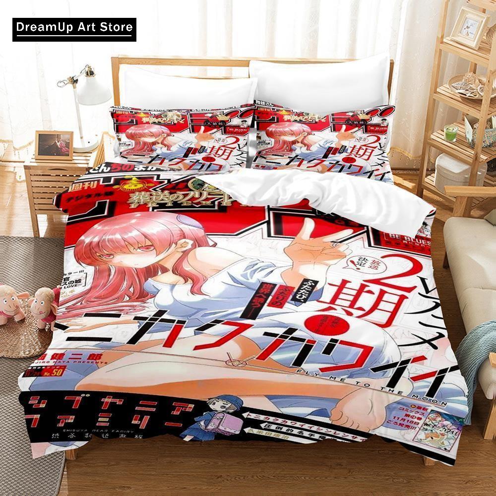 Anime TONIKAWA Měsíc pro tebe Povlečení Chlapci Dívky Jednolůžko Dvojlůžko Plná Velikost Povlak na přikrývku Povlak na polštář Postel Dospělí Ložnice