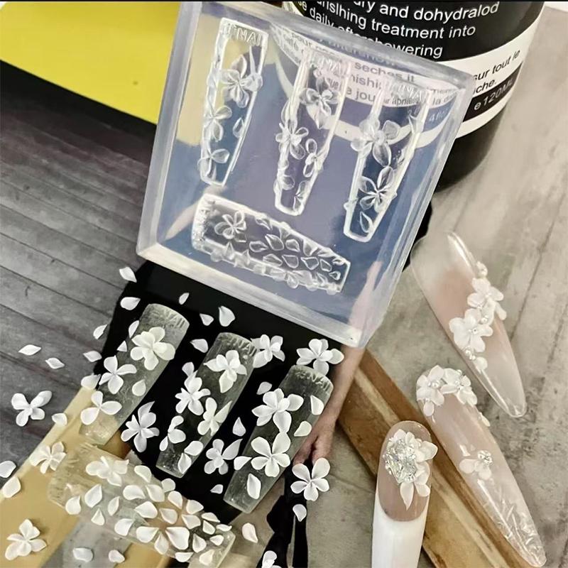 3D Květiny Nehtová forma DIY Silikonové nehtové nástroje Květinový okvětní lístek Nehtový design Pryskyřičné formy Nail Art Šablonka pro vyřezávání Design manikúry