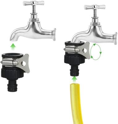 2pcs Durable Universal Water Faucet Adapter Plastic Hose Fitting Quick Connect Fitting Tap for Car Washing Garden Irrigation