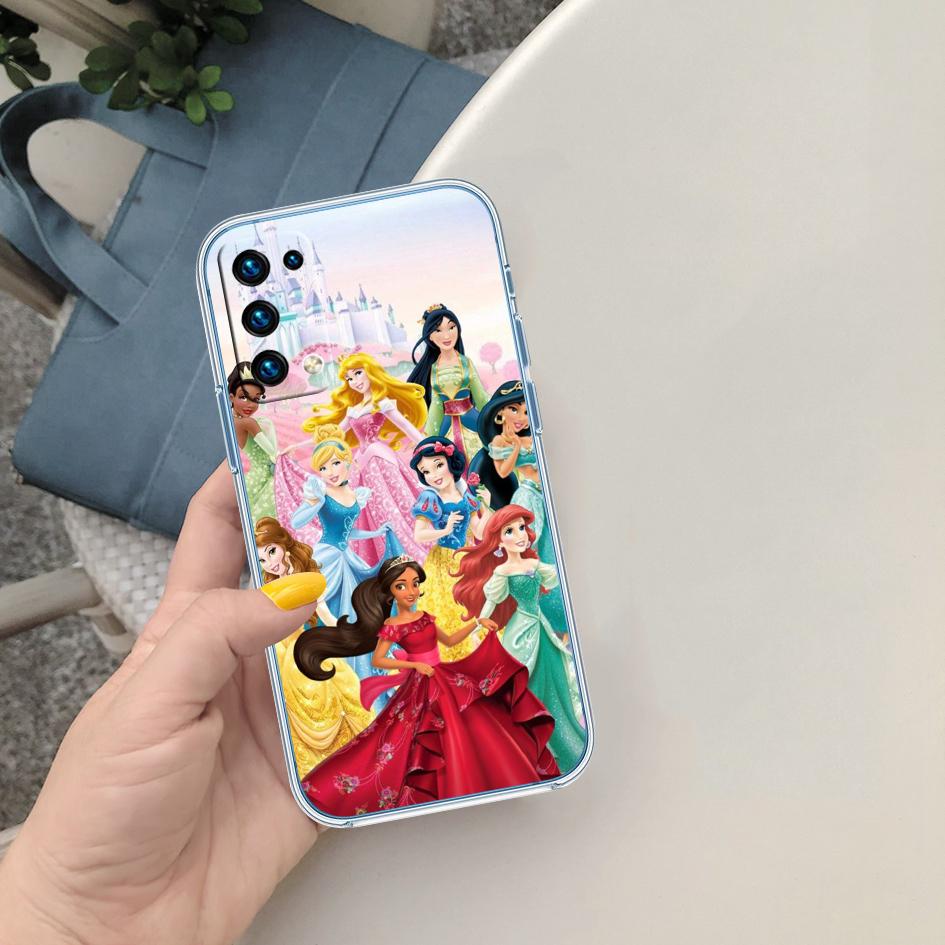 CJ42 Disney Princess Soft Shell Transparent Phone Case for Samsung Galaxy A04 A04S A14 A23 A34 A54 M23 M33 M52 M53