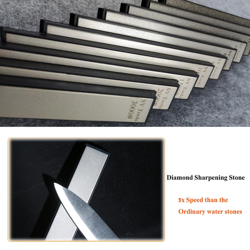 [4pcs]Diamond Stones Grinding Blade Multi-purpose Kitchen Sharpener Fixed Angle Sharpener Dedicated to Making Correction Stones