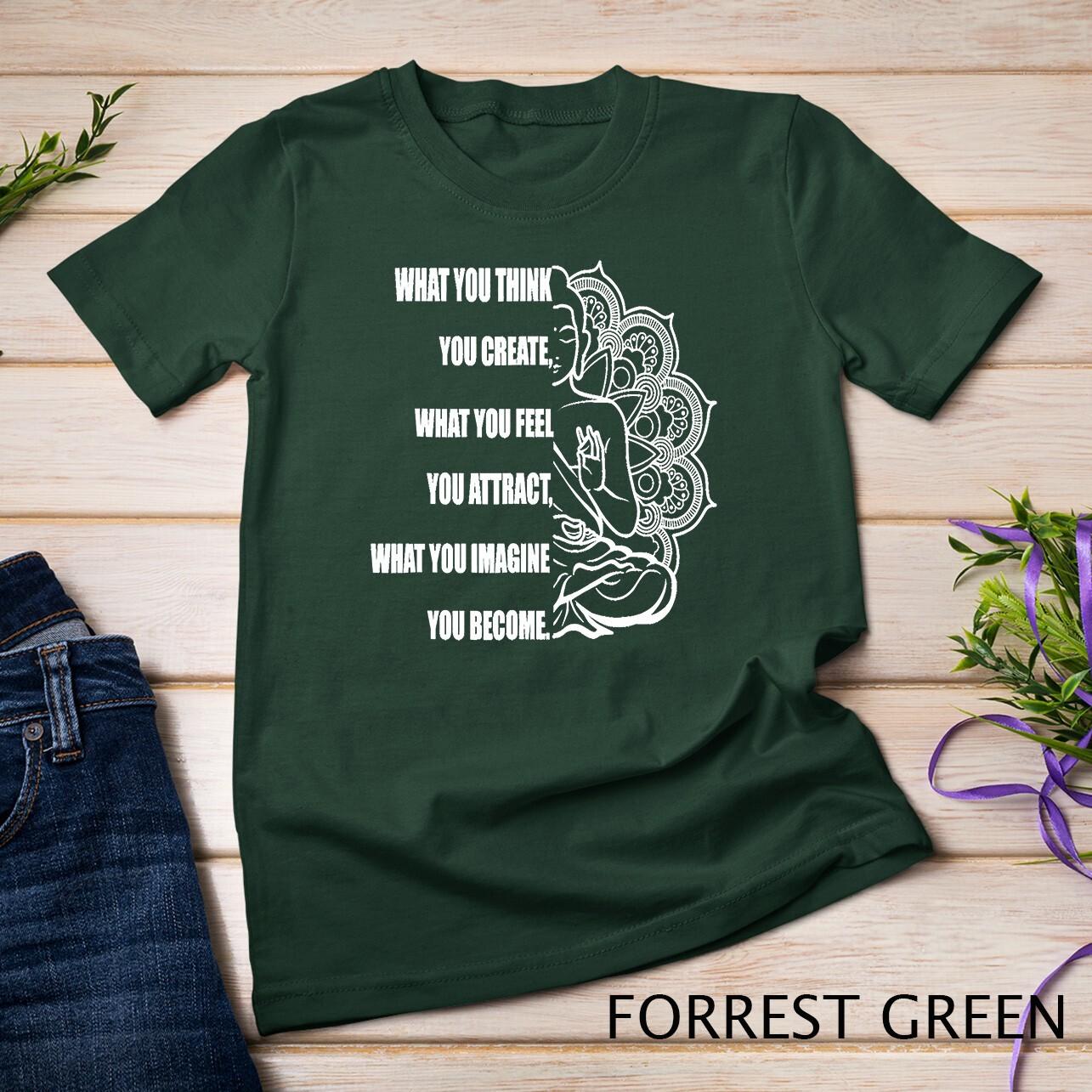 Buddha Meditation Shirt Law Of Attraction T-Shirt Mens Womens Tees Top Unisex T-Shirt Mens Womens Tees Top 2XL