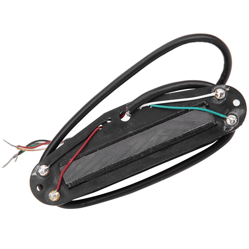 Tonabnehmer Kleine E-Gitarrenteile Musikinstrumentenzubehör für ST DualRail 11K Widerstand(Weiß Schwarz-Schiene )
