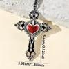 Gothic Style Dark Cross Love Pendant New Retro Old Fashion Clavicle Chain