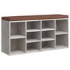 342610 vidaXL Banc à chaussures Gris béton 103x30x48 cm Bois d'ingénierie