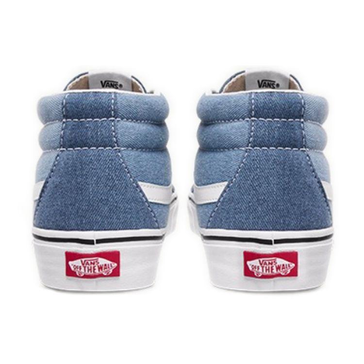 Vans Sneakers Skater Unisex Sk8-Mid Reissue Mid-top Denim Blu Bianco VN0A3MV8Q69