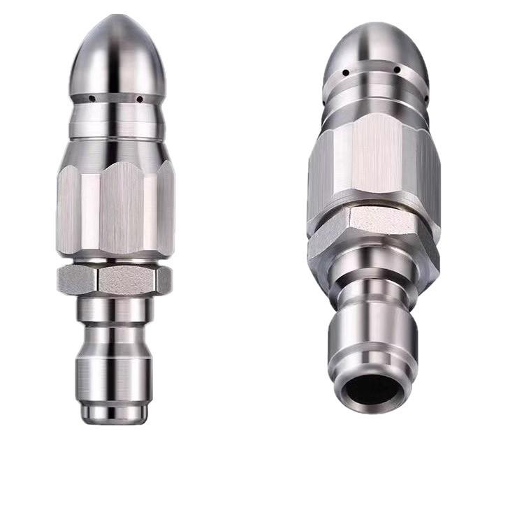 Newcomer Exclusive: 1/4 Quick Connect High-Pressure Car Wash and Sewer Cleaning Nozzle with Pagoda Front & 6 Rear Jets