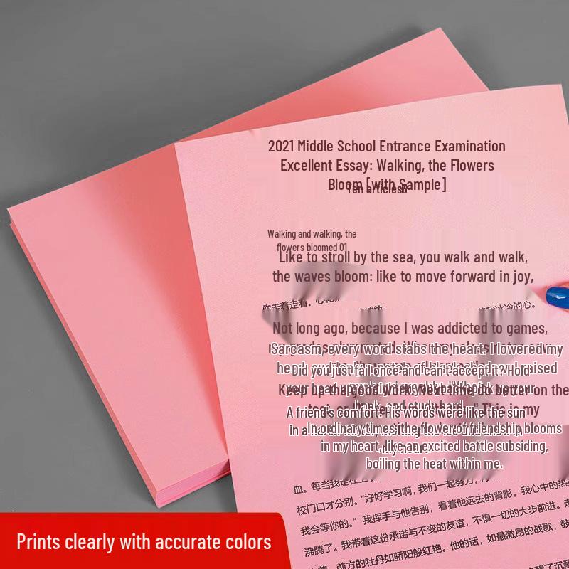 Pink Colored Paper: A4 & A5 Printing, 80g Copy, 70g Craft, A3 Printing, Table Cards