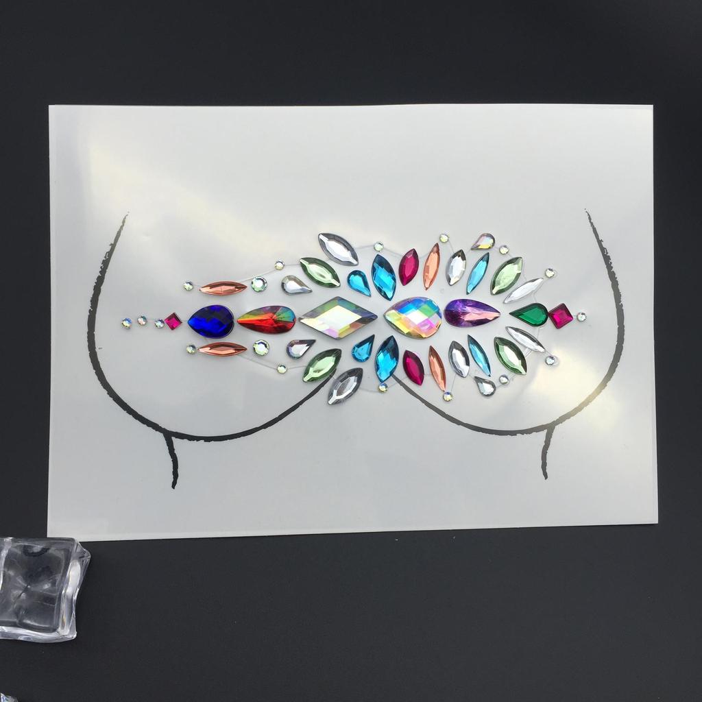 High-Quality Rhinestone Tattoo Stickers for Face and Nipple 