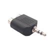 3.5mm Lotus Female Stereo Audio Converter: 3.5mm Double to 2RCA Female, 3.5mm Splitter to Dual Lotus