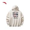 Anta Unisex Loose Fit Printed Hooded Sweatshirt