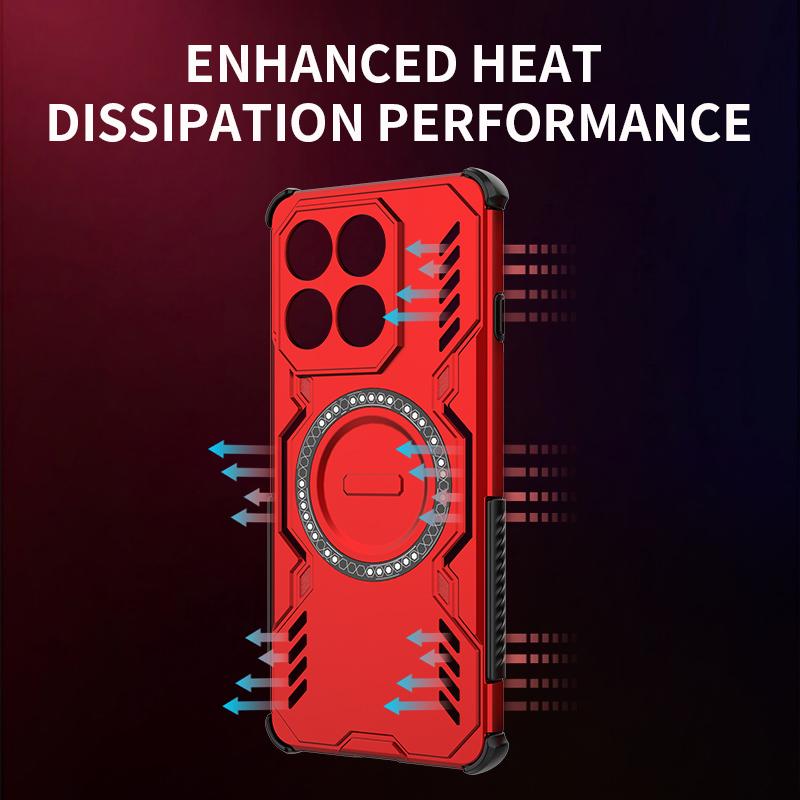KEYSION Hollow Heat Dissipation Case for Motorola Edge 60 Pro 5G Magnetic Cooling Shockproof Phone Cover for Edge 60 S 60 Fusion