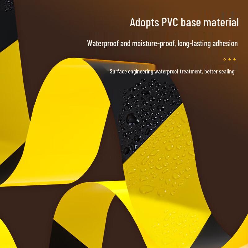 JINGRUIXIANG Yellow & Black PVC Safety Warning Tape