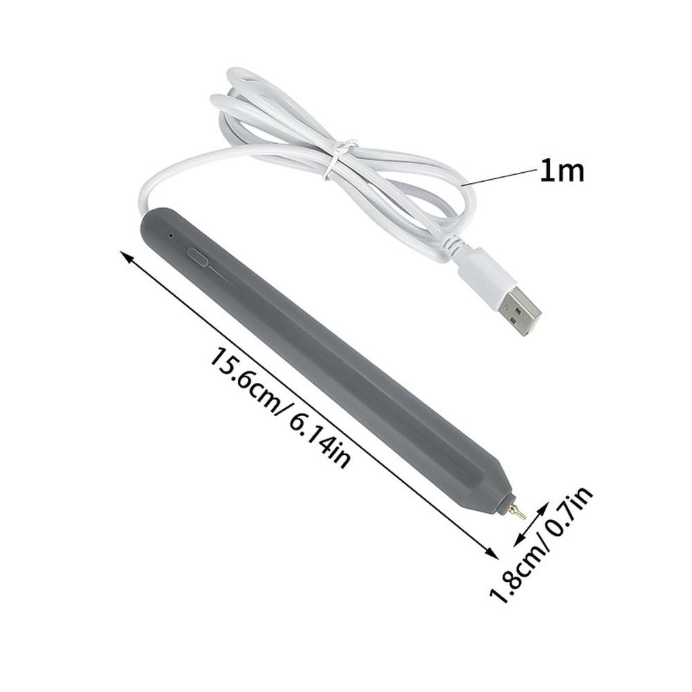 USB Hot Foil Stamping Pen with 4 Interchangeable Tips Suitable for Scrapbooks Cards Fabric Leather and Crafting