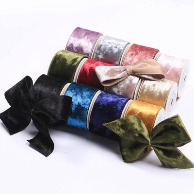 5yards 25MM 38MM Metallic Luster Velvet Stain Ribbon for Clothing Sewing DIY Hair Bows Hat Decor Craft Accessories Supply