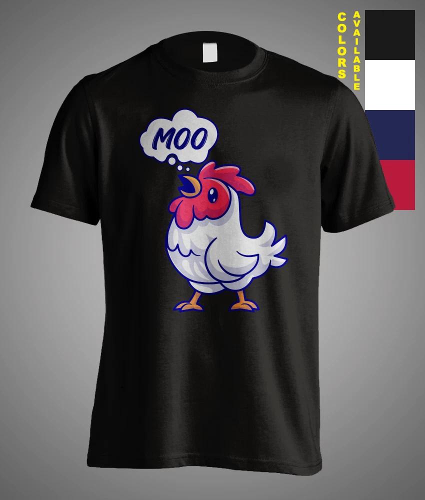 Moo Chicken Turns Into A Cow Humor Joke Meme Teacher Funny Gift Unisex T-Shirt XXL