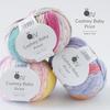 5 balls of raw wool yarn, Cashmere Baby Print, medium weight, 40g (116m), 50% acrylic, 50% nylon, microfiber, 103. Green