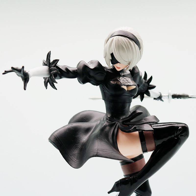 Nier Automata Yorha 2b Figure Anime Game Pvc Collectible Statue Pc Case Decoration Desktop Ornament Action Figure Model Toy Gift