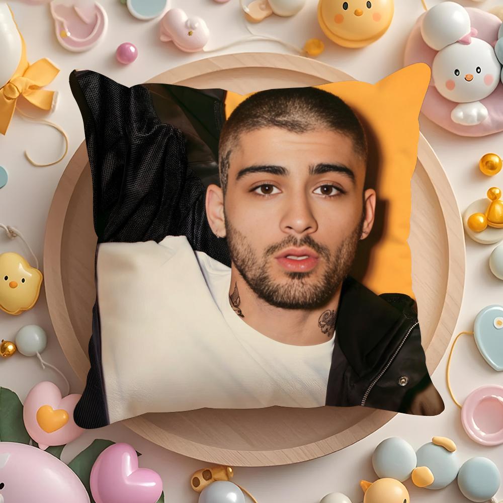 Z-Zayn M-Malik Singer Cushion Cover Plush Fabric Soft Double-Sided Printed Sofa Warm Winter Home Gift Pillow Cover