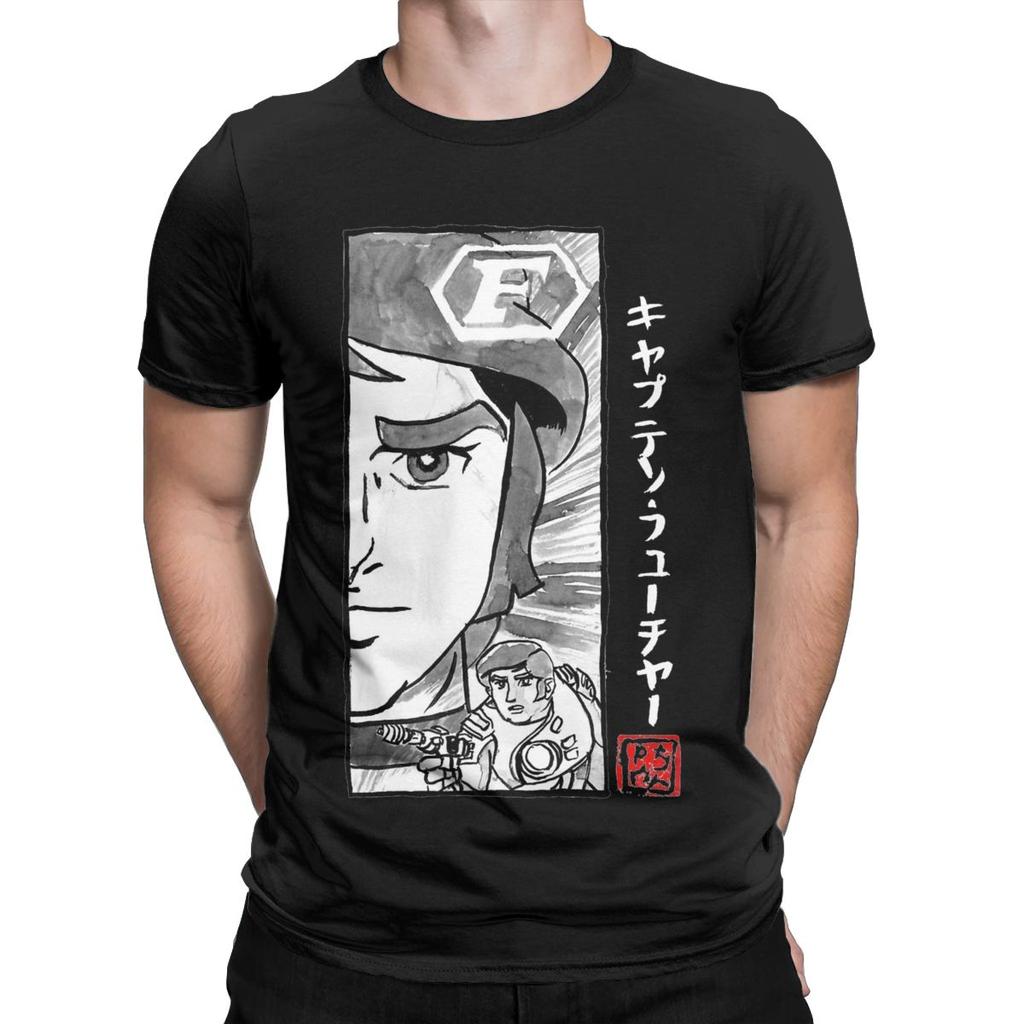 Volnočasové pánské tričko Captain Future s kulatým výstřihem, bavlněné tričko s krátkým rukávem, originální topy