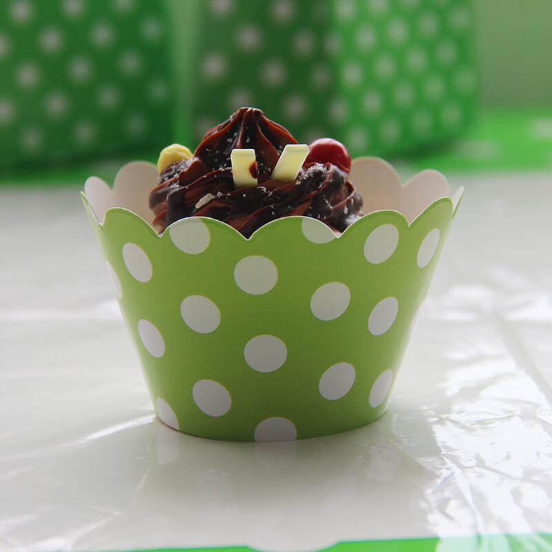 OIMG Green Polka Dot Birthday Cake Tableware Set
