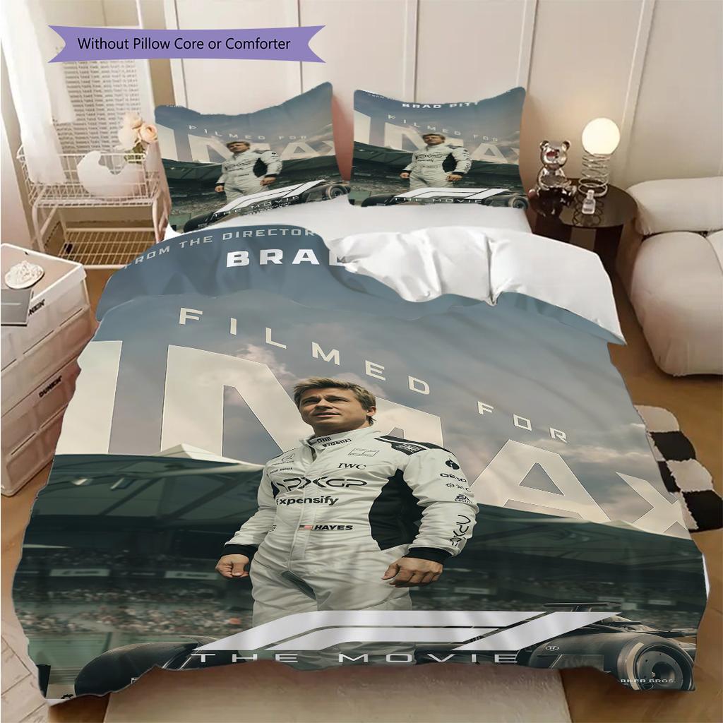 Formula 1 Movie Threepiece Set 1 Duvet Cover 2 Pillowcase Without Core Soft And Comfortable Duvet Cover And Pillowcase