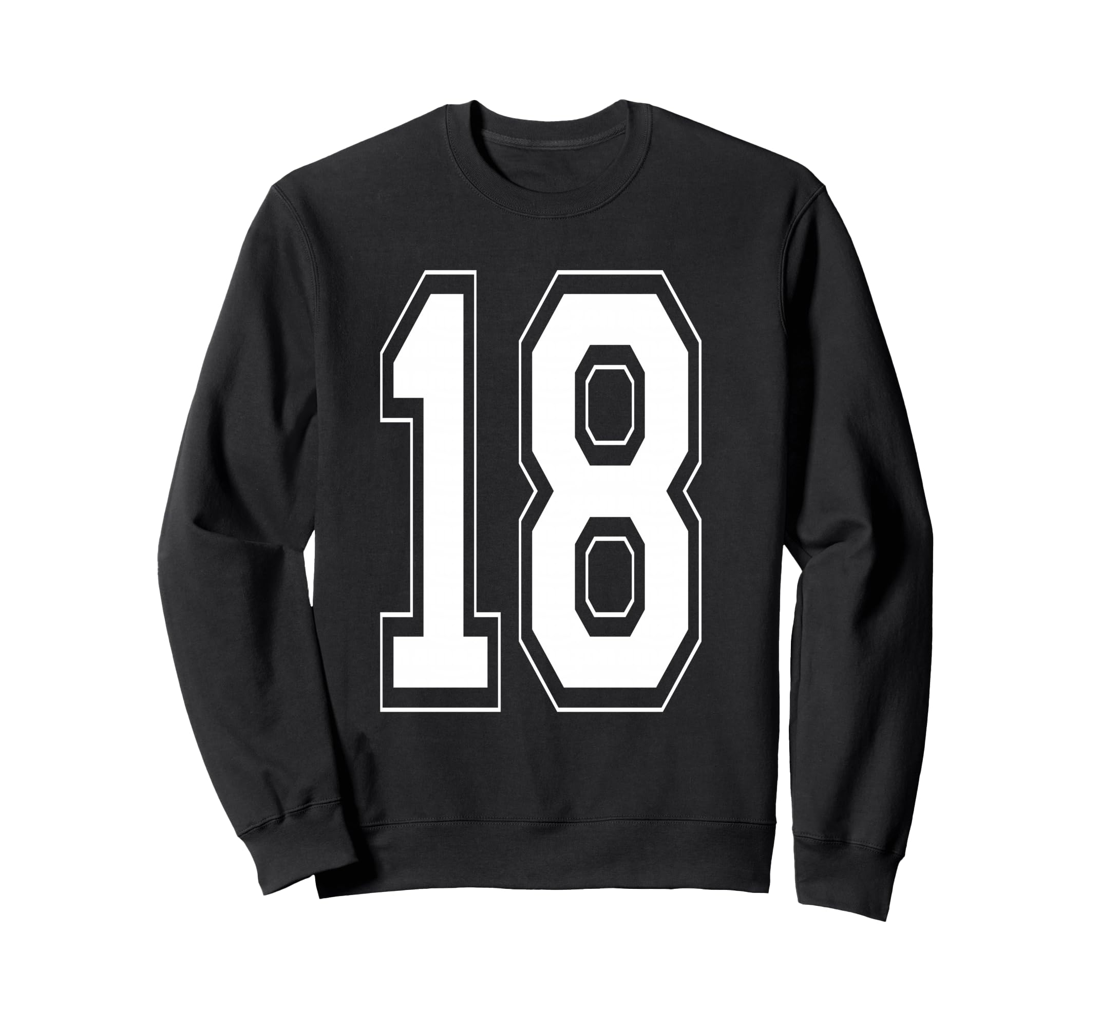 Свитшот с номером 18 в стиле Varsity, яркий, спортивный, для дня рождения