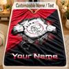Flannel BlanketAjax Amsterdam Custom Name Text Personalized Soft Warm Throw Blanket Home Decor Gift