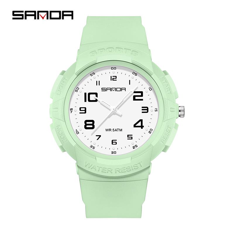 Sanda Kids' Lightweight Waterproof Quartz Watch - Silent & Luminous for Exams and Sports