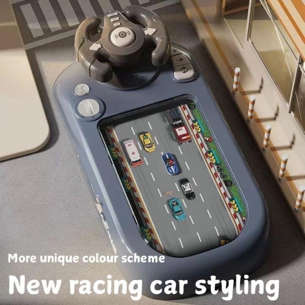 Plastic Kids Toy Racing Car Arcade Green Grey Play Console Game  for Boys and Girls