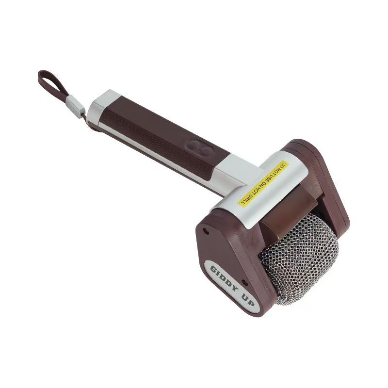

Electric Grill Brush Rechargeable With LED Light 3 Speed Settings Heavy Duty Motorized Scrubber For BBQ Cleaning