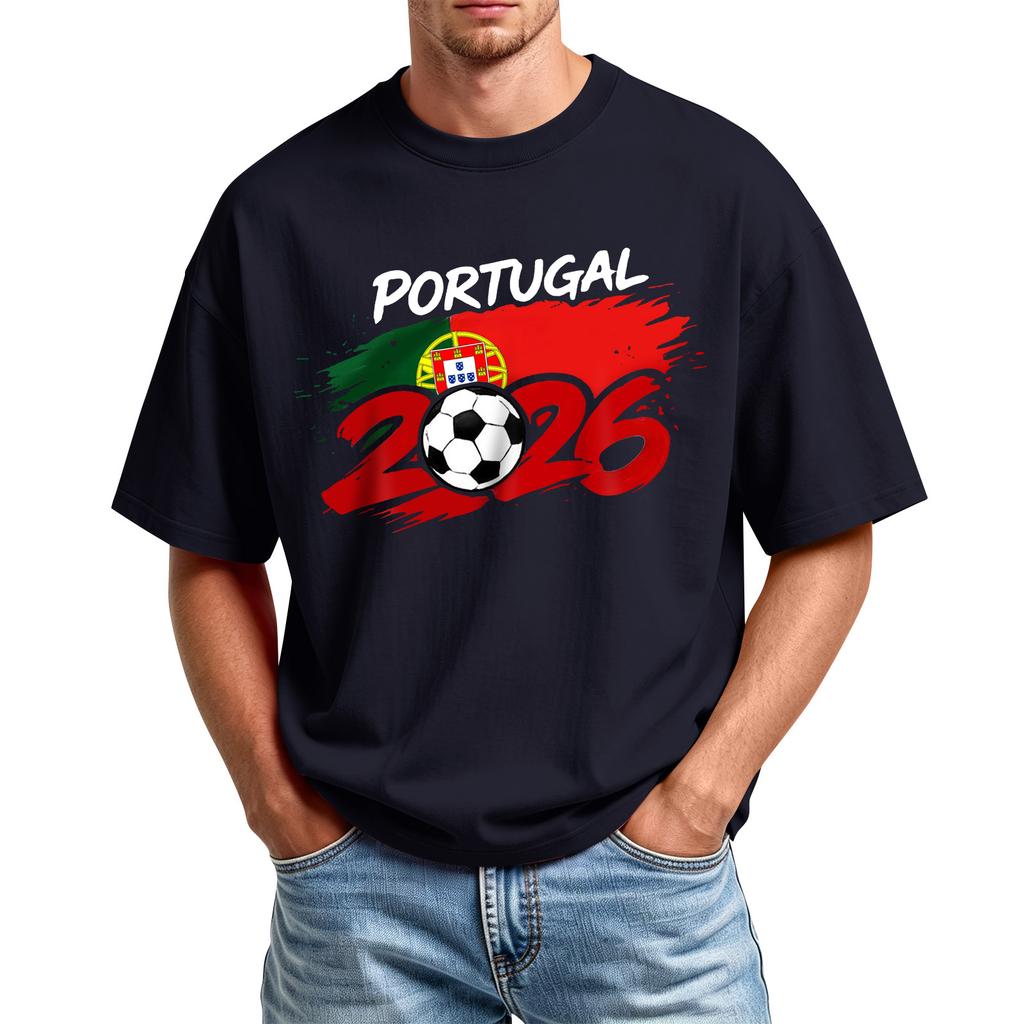 Men's Printed Round Neck T-Shirt Casual Sports Short-Sleeve Top