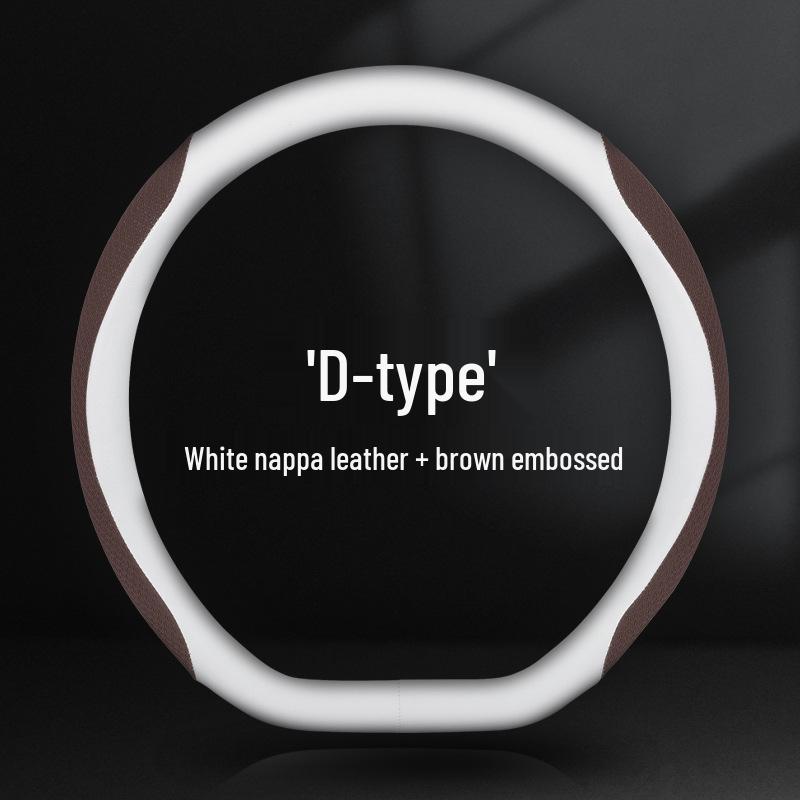 

Чохол на кермо з натуральної шкіри наппа з антиковзним покриттям - Універсальний розмір, Тиснений, Зносостійкий, Зручний для будь-якої пори року 36cm Small