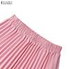 ZANZEA Women Short Sleeve Blouse and Skirts Casual Two Piece Suit Sets