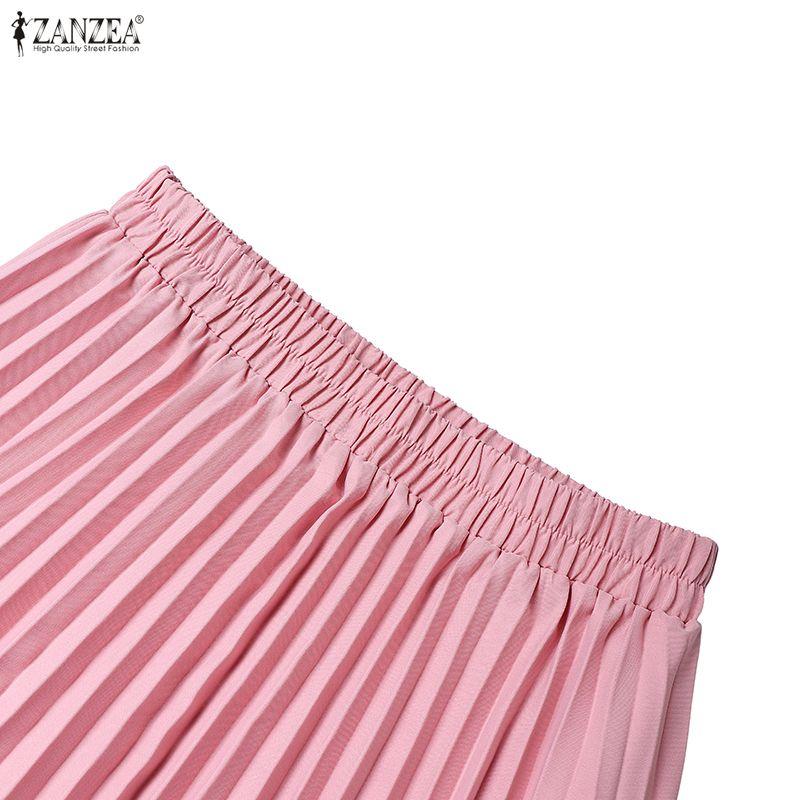 ZANZEA Women Short Sleeve Blouse and Skirts Casual Two Piece Suit Sets