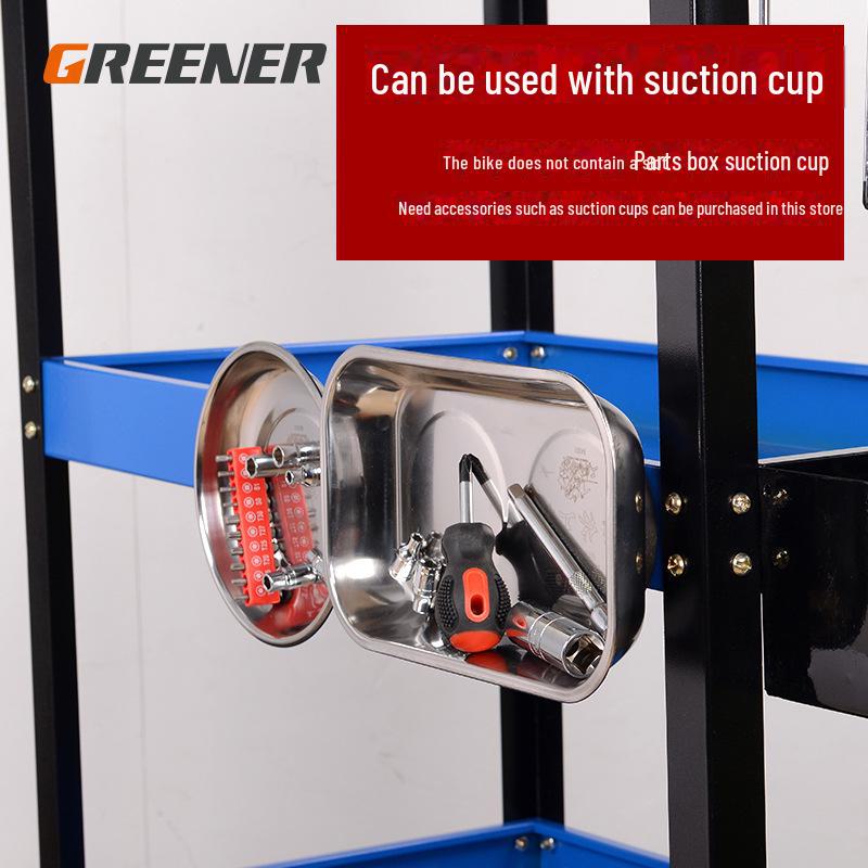 Green Forest Tool Cart Accessories: Magnetic Wrench & Cup Holder with Slot Parts Box