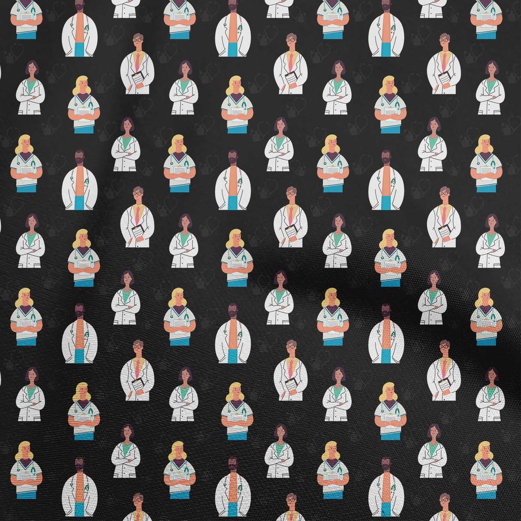 oneOone Cotton Flex Dusty Teal Green Fabric Medical Virus Craft Projects Decor Fabric Printed By The Yard 40 Inch