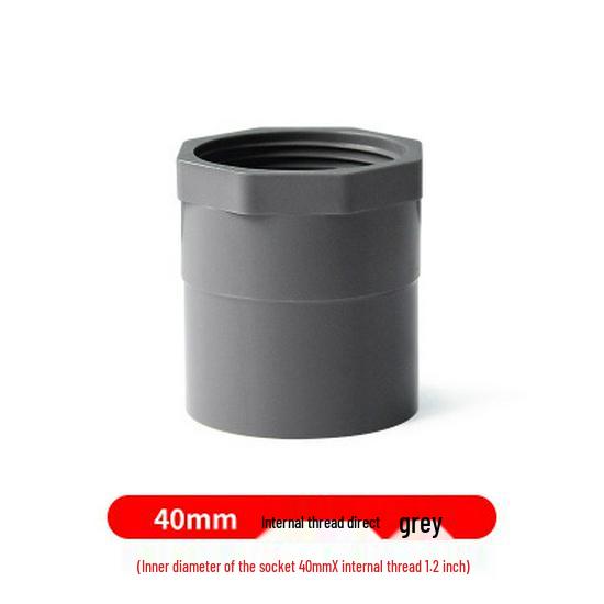 PVC Female Thread Straight Through Connector (Sizes: 20-110)
