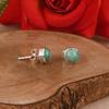 Natural Kingman Turquoise Hammered Stud Earrings.