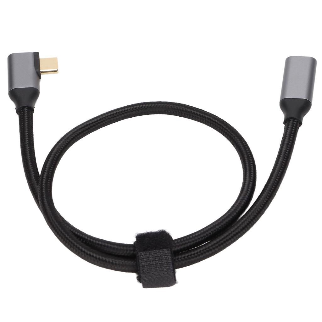 4K 100W PD 5A Right Angle Bend 90 Degree Gen 2 USB3.1 Type C Male To Female Extension Cord
