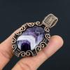 Sage Amethyst  Pendant, Gemstone 999 Copper Wire Wrapped Jewelry Pendant, Handmade Jewelry Birthstone Pendant, Gift For Him