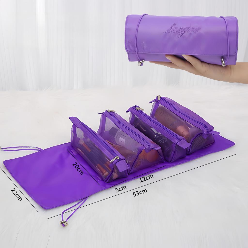 Detachable Makeup Bag Simple Women's Foldable Travel Cosmetic Storage Organizer Wash Bag Toiletry Bag