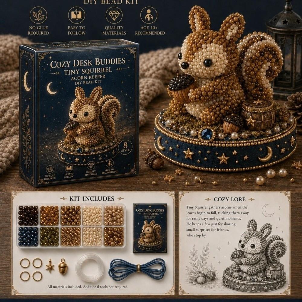 3D Design Animal Guardian Beading Kit Animal Shape Bead Craft Set  For Adults & Kids
