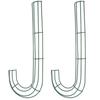 2Pcs J-Shaped Candy Cane Wreath Frame Iron Metal DIY Christmas Wreath Ring for Indoor Outdoor Decor Holiday Party Crafting