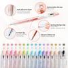 Glitter Gel Pens, 16 Colors Glitter Pens, 0.7mm Fine Tip Retractable Colored Sparkle Gel Pens for Adults Journaling Coloring